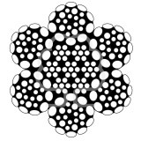 Fune forestale in acciaio martellata da 9 mm - 156 fili - Bobina 100 mt