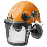 Casco elmetto forestale Blue Bird completo di visiera e cuffie - EN 397
