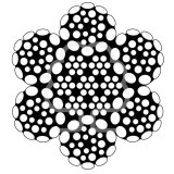 Fune forestale in acciaio martellata da 10 mm - 156 fili - Bobina 100 mt