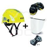 Casco elmetto forestale Kask Plasma HI VIZ - EN 397 Step III Full Face