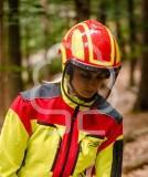 Casco elmetto forestale Pfanner Protos - EN 397 - Rosso/Giallo